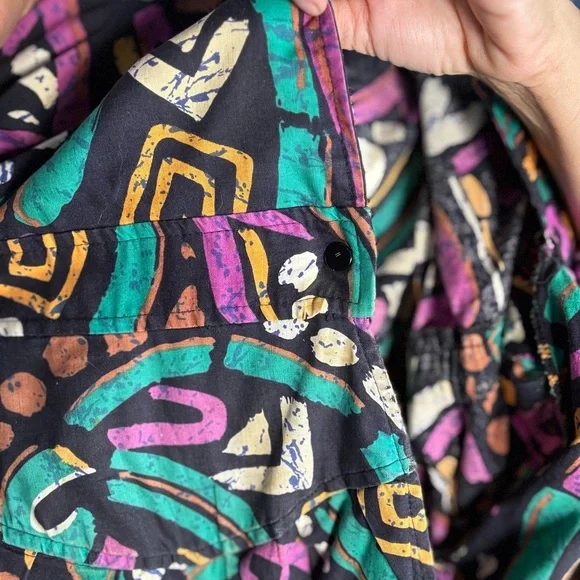 Vintage 80s Geometric Jumpsuit - Picture 4 of 4